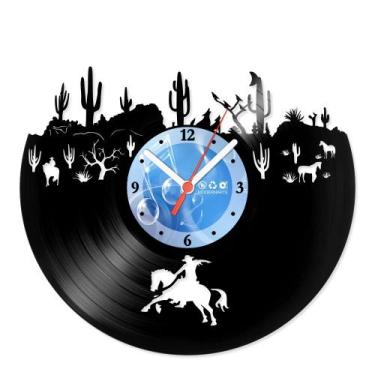 Imagem de Relógio De Parede Disco Vinil Lugares - Deserto Mexicano - VLU-017 - M