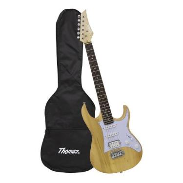 Imagem de Kit Guitarra Elétrica TEG 310 Natural com Capa Thomaz