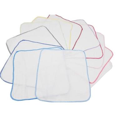 Imagem de Fraldinha De Boca Quad. 33x33 Com Picueta Kit Com 20pçs - Dugu