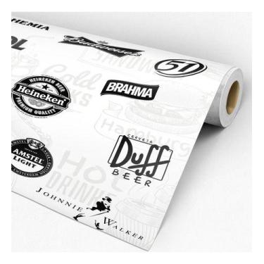 Imagem de Papel De Parede Temático Área Gourmet Branco - 1,50x0,50m - DEKAL DECO