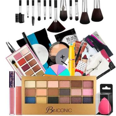 Imagem de Kit Completo De Maquiagem Ruby Rose Liptint + Sombras Bz75-2 - Bazar N