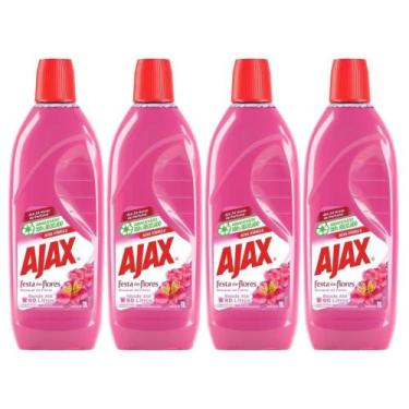 Imagem de Kit 4 Limpador Diluível Ajax Festa Das Flores Bouquet De Flores 1 Litr