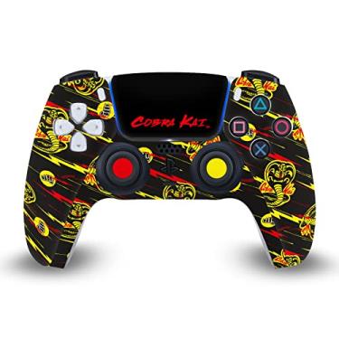 Imagem de Head Case Designs Officially Licensed Cobra Kai Mixed Logos Iconic Vinyl Faceplate Sticker Gaming Skin Decal Cover Compatible With Sony PlayStation 5 PS5 DualSense Controller