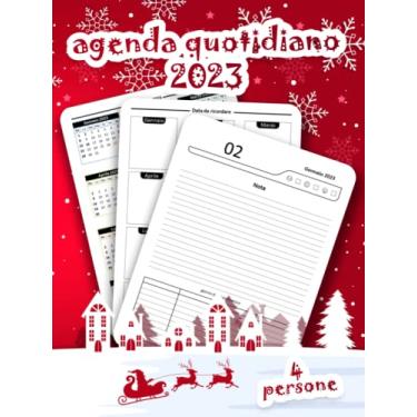 Imagem de Agenda quotidiano Calendario Familiare 2023: calendario familiare quotidiano - Gennaio 2023 Dicembre 2023 - regalo per la famiglia - famiglia pianificatrice …