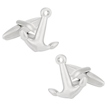 Imagem de Abotoaduras de âncora de barco com caixa de apresentação Cuff-Daddy