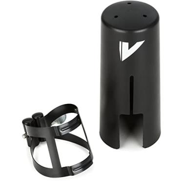 Imagem de Vandoren Ligadura M/O LC54BP e tampa de plástico para clarinete de baixo; acabamento preto