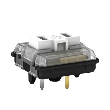 Imagem de Kailh Choc Interruptores de teclado mecânico branco de baixo perfil, 1350 Chocolate Clicky 5 pinos 50gf RGB SMD Gaming Switch (branco, 72 peças)