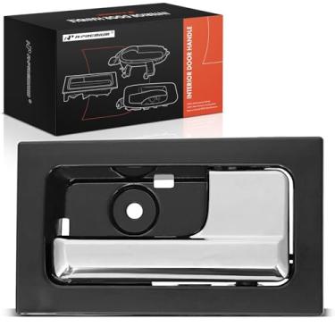 Imagem de A-Premium Maçaneta interna do lado do passageiro dianteiro direito compatível com Ford F-150 F150 2009-2014, caixa preta brilhante com alavanca cromada, substituição # DL3Z-1522600-HA, DL3Z1522600HA