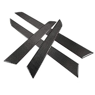 Imagem de Capa de painel de porta interior Suuonee, 4 peças de fibra de carbono para decoração de porta de carro painel de capa para direção esquerda para C-class W204 07-13
