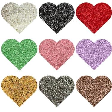 Imagem de 100g Pérola 3mm Mini Miçanga Aprox 10000 missangas Bijuteria Artesanato (Vermelho)