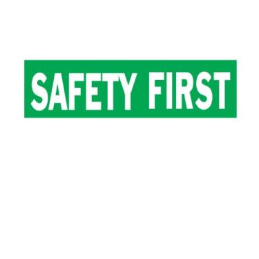 Imagem de Brady 25370 Plástico, 17,8 cm x 25,4 cm Safety First Sign Legend, (branco)"