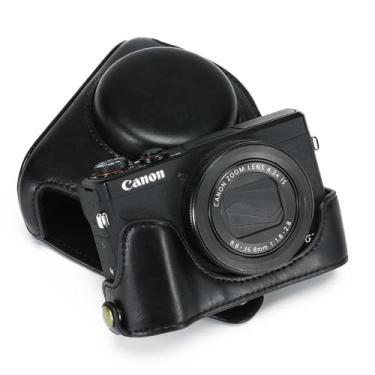 Imagem de Hargedis Capa para câmera Canon Powershot G7X Mark III/G7X Mark II, capa de couro PU para câmera Canon Powershot G7X Mark III DSLR