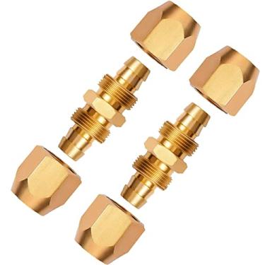 Imagem de Pronese Kit de reparo de emenda de mangueira reutilizável de latão HPT Soild Brass com 2 unidades, encaixe de mangueira de ar para mangueira de identificação de 1/10.2 cm