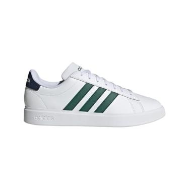 Imagem de adidas Grand Court 2.0 masculino, Branco/verde universitário/azul-marinho sombreado, 12