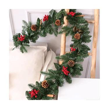 Imagem de Belas Guirlanda de outono realista para casa shopping guirlanda de natal mergulho de neve longo vime criando atmosfera guirlanda para decoração de janela da varanda da frente diverso