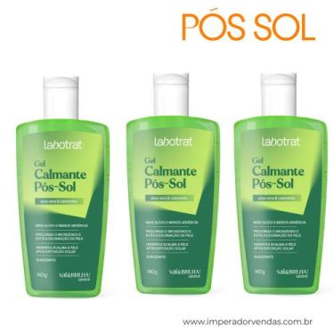 Imagem de Kit Com 3 Gel Calmante Pós-Sol Labotrat Vai & Brilha 140ml Aloe Vera e