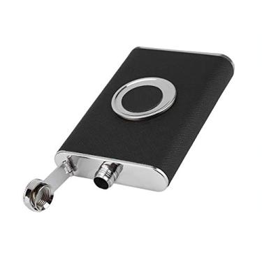 Imagem de Balão de Tiro de Grande Capacidade, Funil de Aço Inoxidável, Capa de Couro Pu, Copo de Tiro de 8 Onças para Bebidas Destiladas, Conjunto de Bebidas Com Funil de Vidro de Tiro