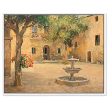 Imagem de Art Remedy Impressões de arte vintage em tela do oásis histórico, moldura branca, 76 cm x 61 cm