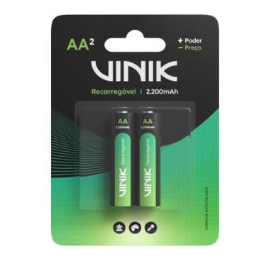 Imagem de Pilha Recarregável Aa C/2 - 2200mah 1.2v - Vp2ab2r - Vinik