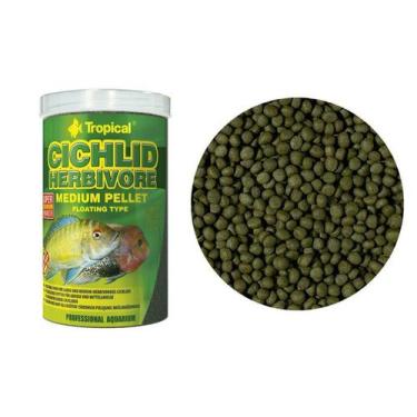 Imagem de RAÇÃO CICHLID HERBIVORE MEDIUM PELLET 180gr TROPICAL