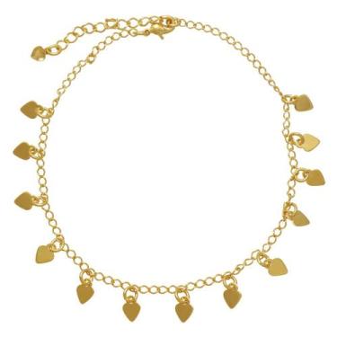 Imagem de Tornozeleira com Folhinhas Folheada em Ouro 18K SoftJoias 