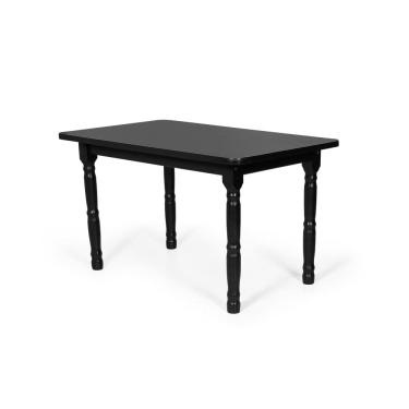 Imagem de Mesa de Jantar Retangular 4 Lugares de Madeira 140x80cm Itália Preta