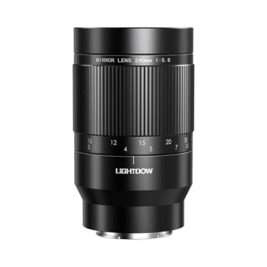 Imagem de Lightdow Lente reflexa F5.6 de 240 mm - Lente de câmera SLR de foco manual teleobjetiva para Sony Alpha A9 A7R A7S A7 A6500 A6400 A6300 A6000 A5100 A5000 NEX-7 NEX-6 NEX-5T NEX-5R