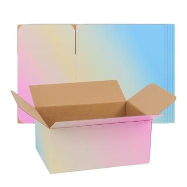 Imagem de TryDrem Caixas De Remessa Coloridas Fofas, Caixas De Embalagem Para Presente De 9 X 6 X 4 Polegadas, Pacote Com 30