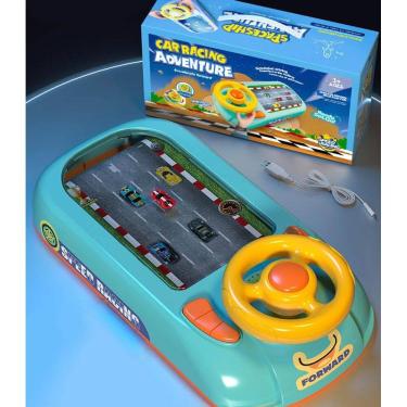 Imagem de Carro de aventura de corrida de brinquedo com volante para crianças com música