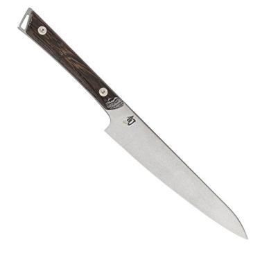 Imagem de Shun Faca utilitária Kanso de 15 cm, faca de cozinha japonesa feita à mão, lâmina de aço inoxidável AUS10A, cabo Tagayasan, precisão e nitidez para chefs profissionais e domésticos