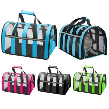 Imagem de Bolsa De Pet Transporte Média Viagem Mala Avião Cães Gatos (preto)