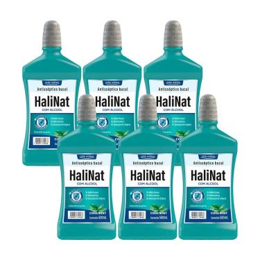 Imagem de Kit 6 und Halinat Antisseptico Bucal Cool Mint 500 ml