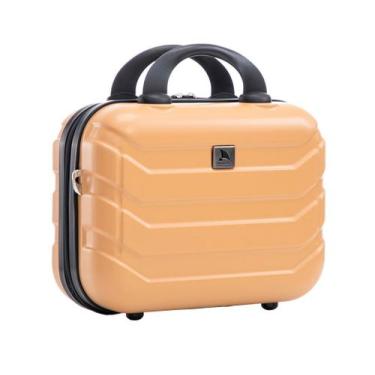 Imagem de Frasqueira Necessaire Viagem Maquiagem com Elástico Allabard, Champagn