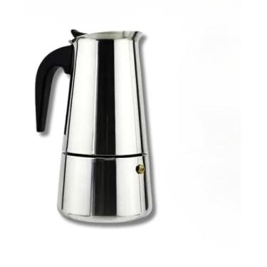 Imagem de em Aço Inoxidável para 9 Xícaras, Compatível com Fogão de Indução，Adequado para cozinhar café, fazer chá.450ml.cafeteira；cafeteira italiana inox