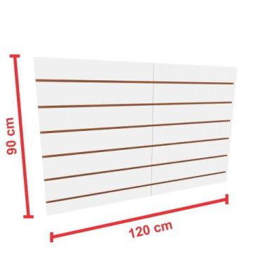 Imagem de Expositor painel canaletado moveis loja mdf canaleta branco - Gondolas