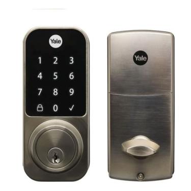 Imagem de Fechadura Digital YDD 120 porta Externa Senha e chave - Yale, Prata