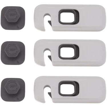 Imagem de Trava de Segurança Geladeira Gaveta Kit 3 unidades Protege Bebe Criança Evita Acidente Armario Porta Multiuso Resistente Fechadura