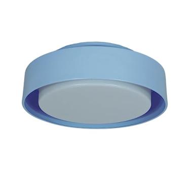 Imagem de LUMINÁRIA REDONDA AZUL SOBREPOR DUBAI DE 36 CM DIAM. PARA 03 LAMPADAS BULBO LED E-27