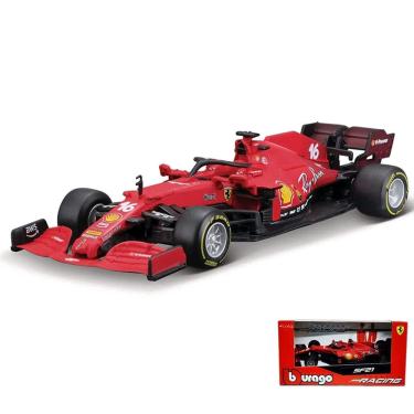 Imagem de Carro de brinquedo Bburago 2021 SF21 F1 #16 Charles Leclerc escala 1:43