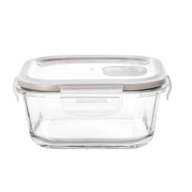 Imagem de Pote Hermético Foodlock Quadrado em Vidro Borossilicato com Tampa 320m