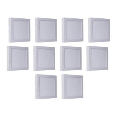 Imagem de Painel de Led 24W Quadrado Sobrepor Avant 10 Unidades