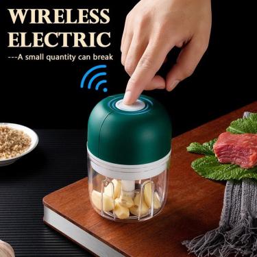 Imagem de 250ml Ferramentas de Cozinha Mini USB Wireless Electric Alho Masher Sturdy Press Mincer Vegetal Chili Meat Grinder Food Chopper Prensas de alho