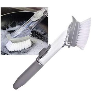 Imagem de Escova Dispenser Detergente Com Cabo Limpeza Lavar Louças - CLEAN TECH
