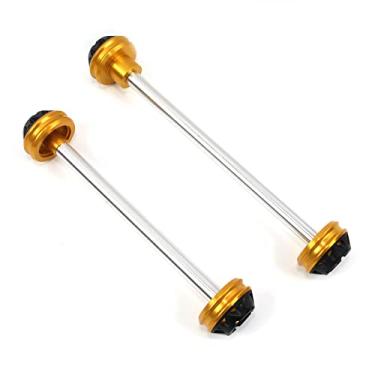 Imagem de Protetores de roda deslizantes de eixo garfo dianteiro e traseiro para Ducati 1098 2008-2015 acessórios de motocicleta dourado