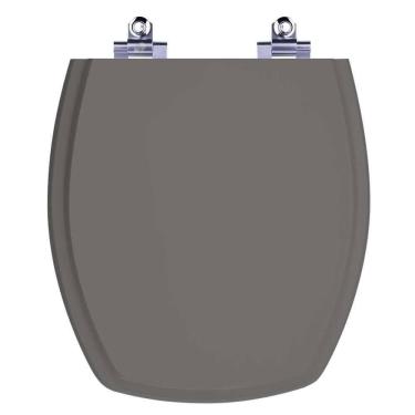 Imagem de Assento Sanitário Laqueado Soft Close Thema Cinza Ambar (cinza Escuro) Para Vaso Incepa