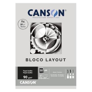 Imagem de Bloco Papel Layout A4 Canson 90g Técnico 50 Folhas