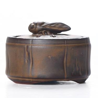 Imagem de FTOQWZXV Queimador de incensário de cascata de sândalo de cerâmica queimador de aromaterapia antigo queimador de incenso interno criativo para móveis domésticos queimador de incenso de cerâmica (A)