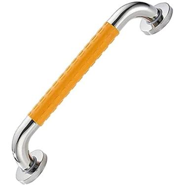 Imagem de Cabo de banheiro para toalheiro de chuveiro, barras de apoio de nylon portáteis para banheiro, corrimão de banheiro de suporte de aço inoxidável (amarelo 68 cm)