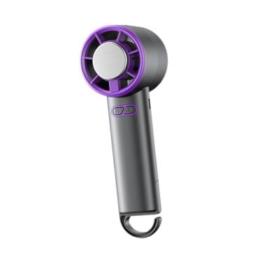 Imagem de Generic Ventilador de bolso portátil Fã leve ventilador pequeno ventilador de alta velocidade de alta velocidade poderoso para a mesa de acampamento, Cinza