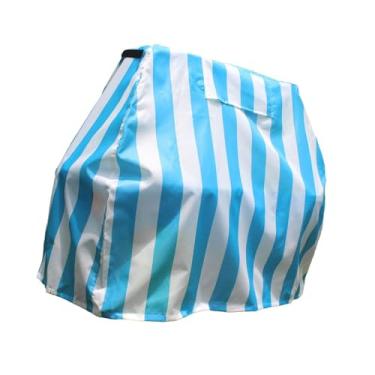 Imagem de YIJU Capa de lençol freático infantil tampa da mesa de parque aquático, Azul E Branco